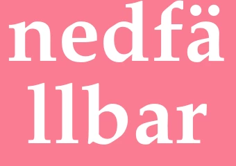 Synonym nedfällbar