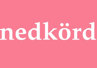 Synonym nedkörd