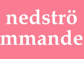 Synonym nedströmmande