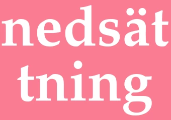 Synonym nedsättning
