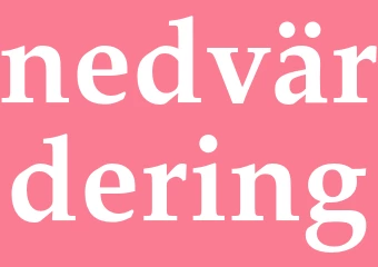 Synonym nedvärdering