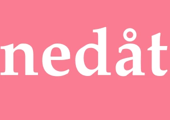 Synonym nedåt