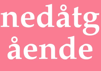 Synonym nedåtgående