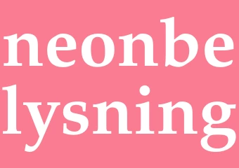 Synonym neonbelysning