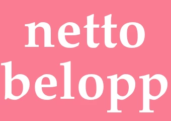 Synonym nettobelopp