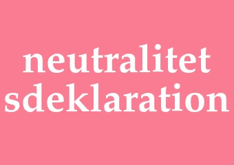 Synonym neutralitetsdeklaration