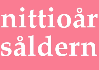 Synonym nittioårsåldern
