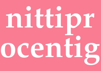 Synonym nittiprocentig