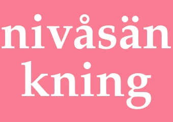 Synonym nivåsänkning