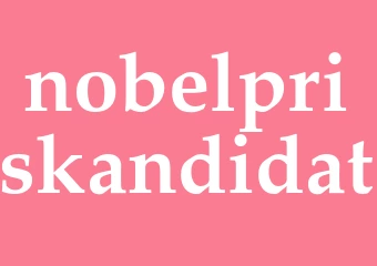 Synonym nobelpriskandidat
