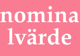 Synonym nominalvärde