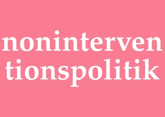 Synonym noninterventionspolitik