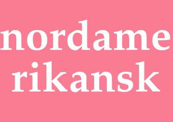 Synonym nordamerikansk