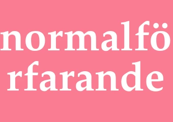 Synonym normalförfarande