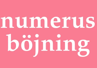 Synonym numerusböjning