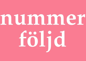 Synonym nummerföljd