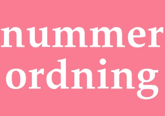 Synonym nummerordning