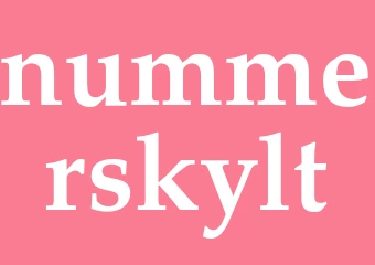 Synonym nummerskylt