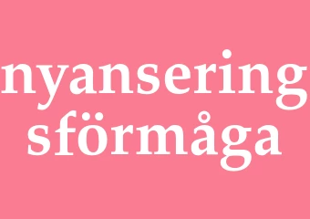 Synonym nyanseringsförmåga
