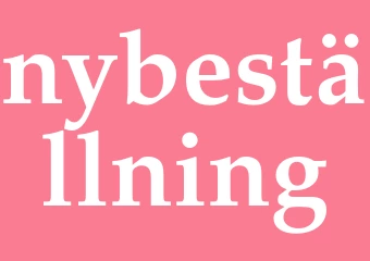 Synonym nybeställning