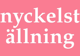 Synonym nyckelställning