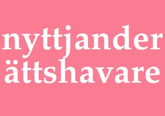 Synonym nyttjanderättshavare