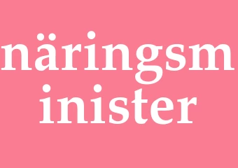 Synonym näringsminister