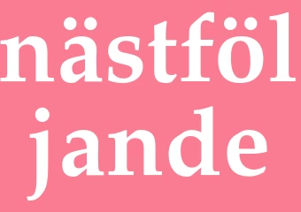 Synonym nästföljande