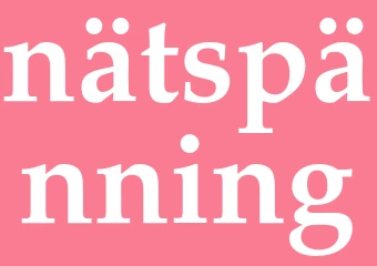 Synonym nätspänning