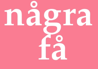 Synonym några få