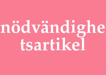 Synonym nödvändighetsartikel