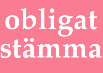 Synonym obligatstämma