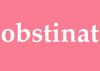 Synonym obstinat