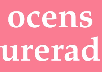 Synonym ocensurerad