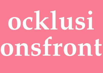 Synonym ocklusionsfront