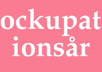 Synonym ockupationsår