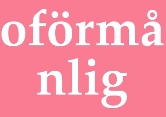 Synonym oförmånlig