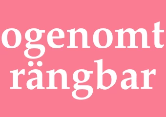 Synonym ogenomträngbar