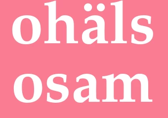 Synonym ohälsosam