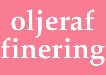 Synonym oljeraffinering