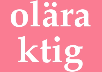 Synonym oläraktig