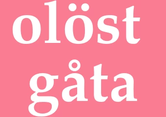 Synonym olöst gåta