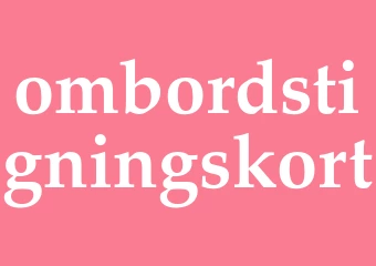 Synonym ombordstigningskort