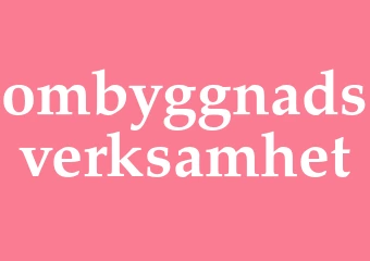 Synonym ombyggnadsverksamhet