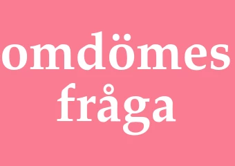 Synonym omdömesfråga