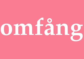 Synonym omfång