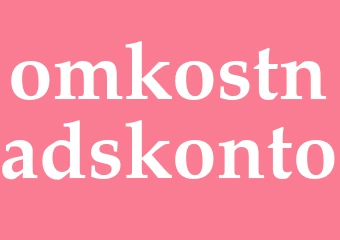 Synonym omkostnadskonto