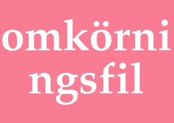 Synonym omkörningsfil