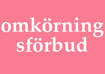 Synonym omkörningsförbud