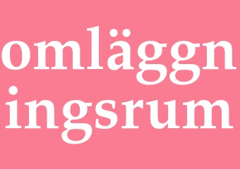 Synonym omläggningsrum